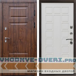 Входная дверь Termo Door Сибирь Термо ПРЕМИУМ Орех Престиж белый матовый