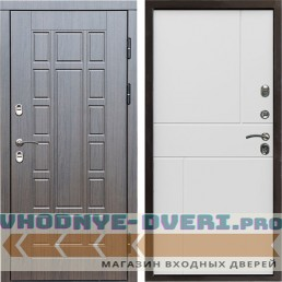 Входная дверь Termo Door Сибирь Термо ПРЕМИУМ Виргиния Венге Горизонт белый