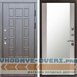 Входная дверь Termo Door Сибирь Термо ПРЕМИУМ Виргиния Венге Зеркало Лиственница белая