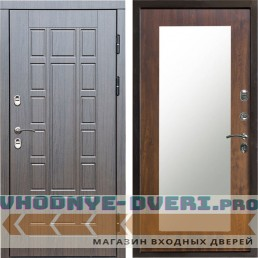 Входная дверь Termo Door Сибирь Термо ПРЕМИУМ Виргиния Венге Зеркало триумф дуб