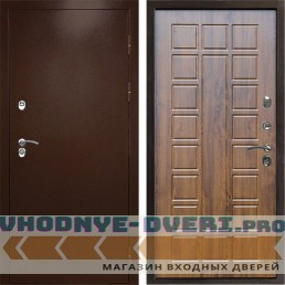 Входная дверь Termo Door Сибирь Антик Медный с терморазрывом Престиж дуб