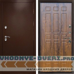 Входная дверь Termo Door Сибирь Антик Медный с терморазрывом Спарта дуб