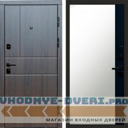 Дверь Termo Door Вертикаль венге Зеркало фацет Черный кварц