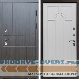 Входная дверь Termo Door Сибирь Термо ПРЕМИУМ Вертикаль Венге Арка лиственница