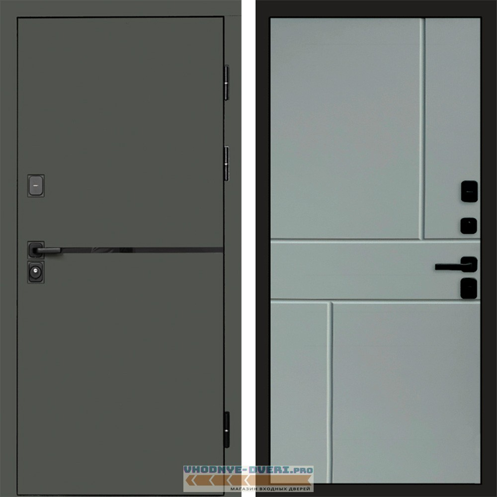 Дверь Termo Door Тренд Грин Горизонт Grey софт