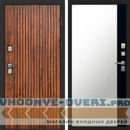 Дверь Termo Door Твист дуб Зеркало фацет Черный кварц в квартиру