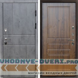 Входная дверь Termo Door Вертикаль бетон Классика Дуб