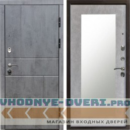в многоэтажный дом Входная дверь Termo Door Вертикаль бетон Зеркало триумф бетон светлый