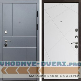 Входная дверь Вертикаль GREY Лучи белый