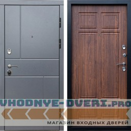 Входная дверь Вертикаль GREY Премиум орех