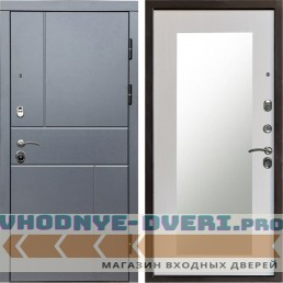 Входная дверь Вертикаль GREY Зеркало Триумф лиственница белая