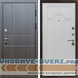 Входная дверь Termo Door Вертикаль венге Арка лиственница