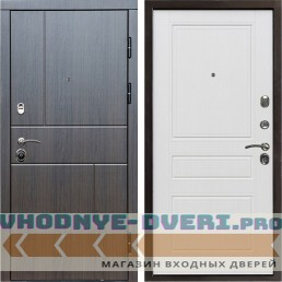 Входная дверь Termo Door Вертикаль венге Классика белое дерево