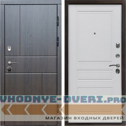 Входная дверь Termo Door Вертикаль венге Классика Белый матовый