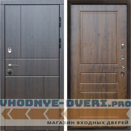 Входная дверь Termo Door Вертикаль венге Классика Дуб