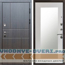 Входная дверь Termo Door Вертикаль венге Зеркало Триумф лиственница белая