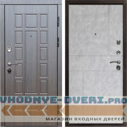 Входная дверь Termo Door Виргиния венге Горизонт бетон светлый