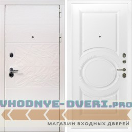 Заводские двери Дэко Белый снег - Неаполь Белый софт
