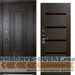 Заводские двери  Италия венге - царговая СБ1 Орех рифленый