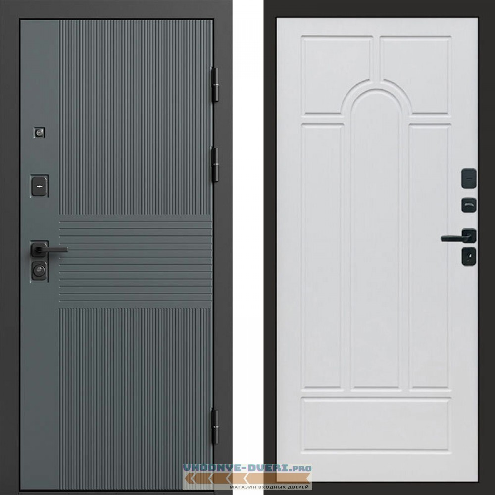 Входная дверь Селект Арка белое дерево