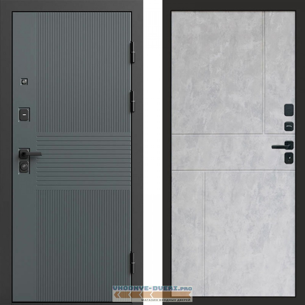 Входная дверь Селект Горизонт бетон светлый