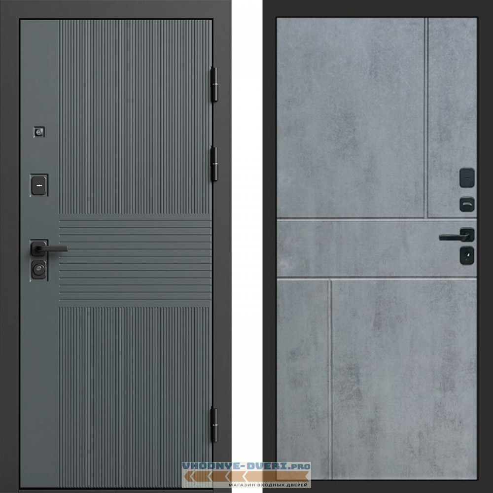 Входная дверь Селект Горизонт бетон темный