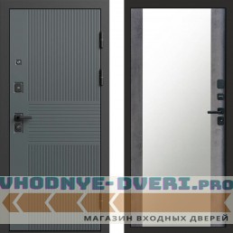 Входная дверь Селект Зеркало бетон темный