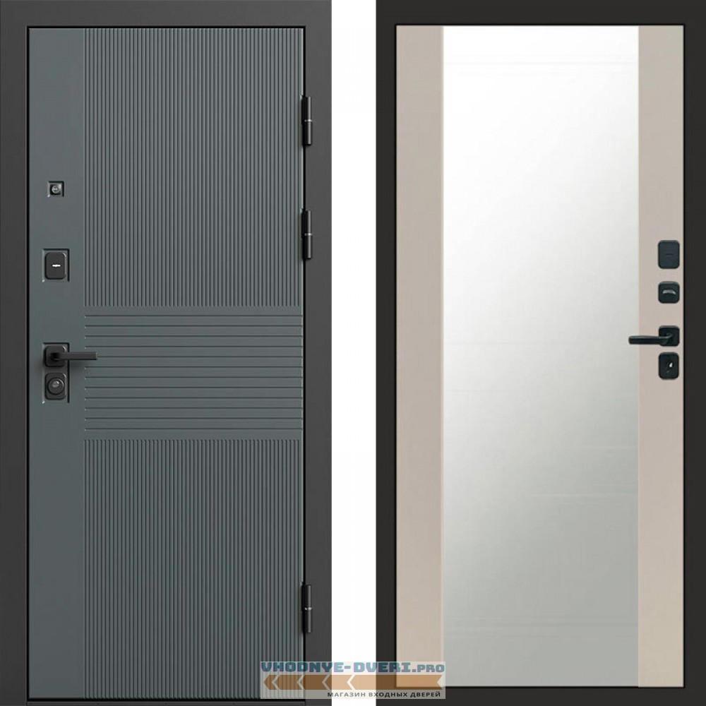 Входная дверь Селект Зеркало слоновая кость