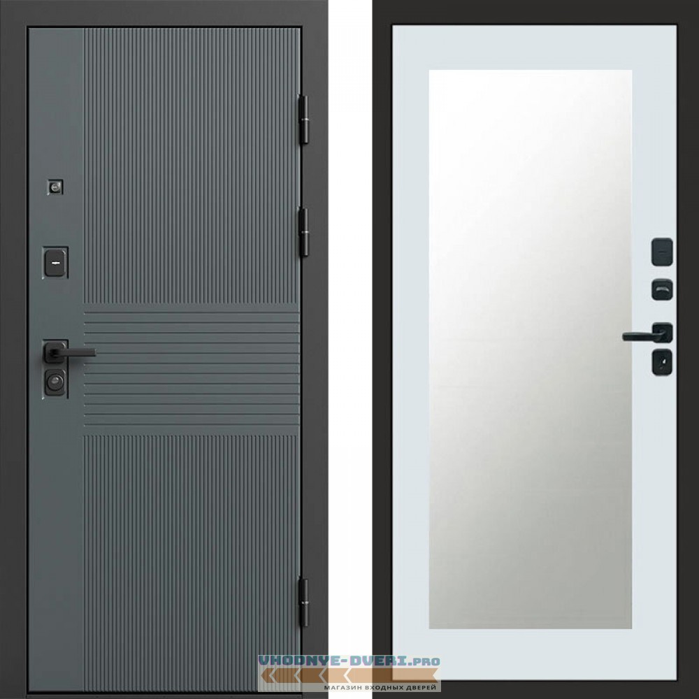 Входная дверь Селект Зеркало триумф белый софт