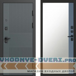 Входная дверь Селект Зеркало фацет grey софт