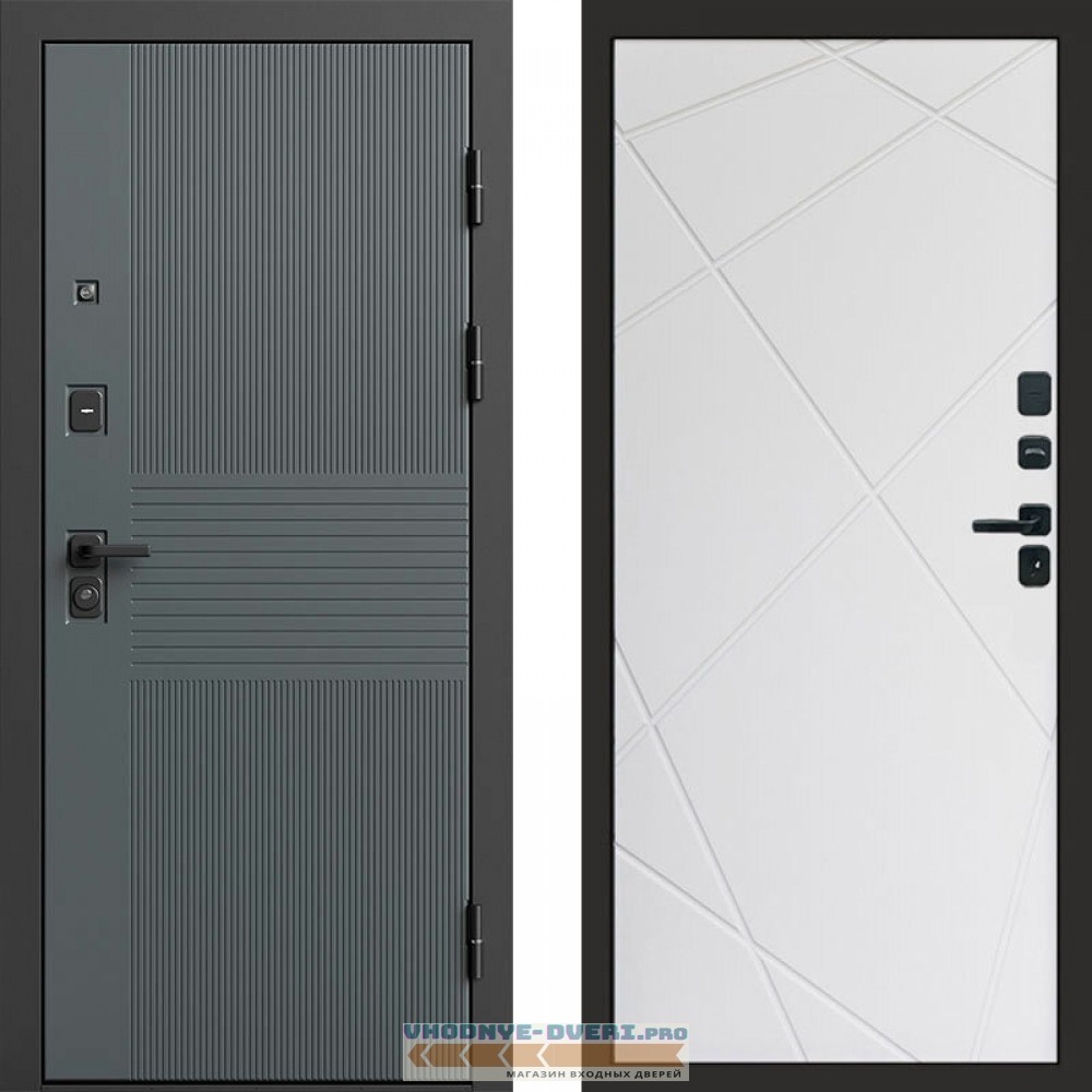 Входная дверь Селект Лучи белый