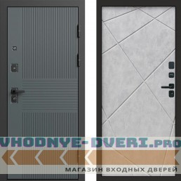 Входная дверь Селект Лучи бетон светлый