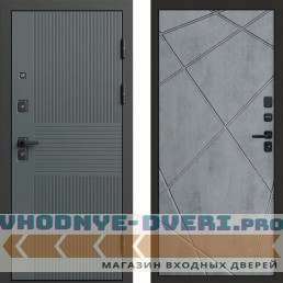 Входная дверь Селект Лучи бетон темный