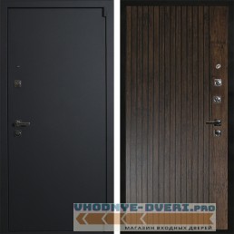 Входная дверь АРМА Сити Блэк 24 Дуб антик + патина черная