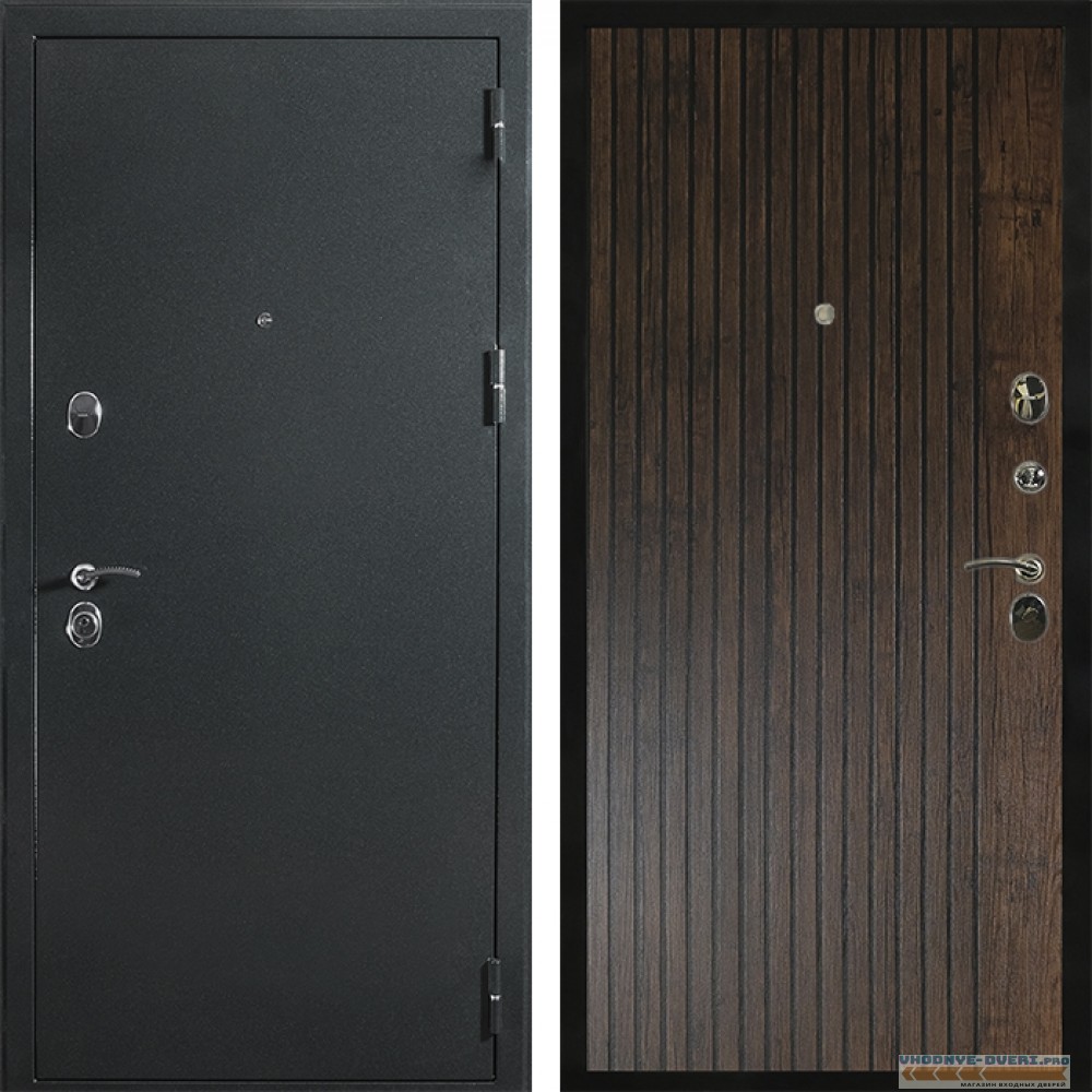 Входная дверь АРМА Стандарт 24 Дуб антик + патина черная