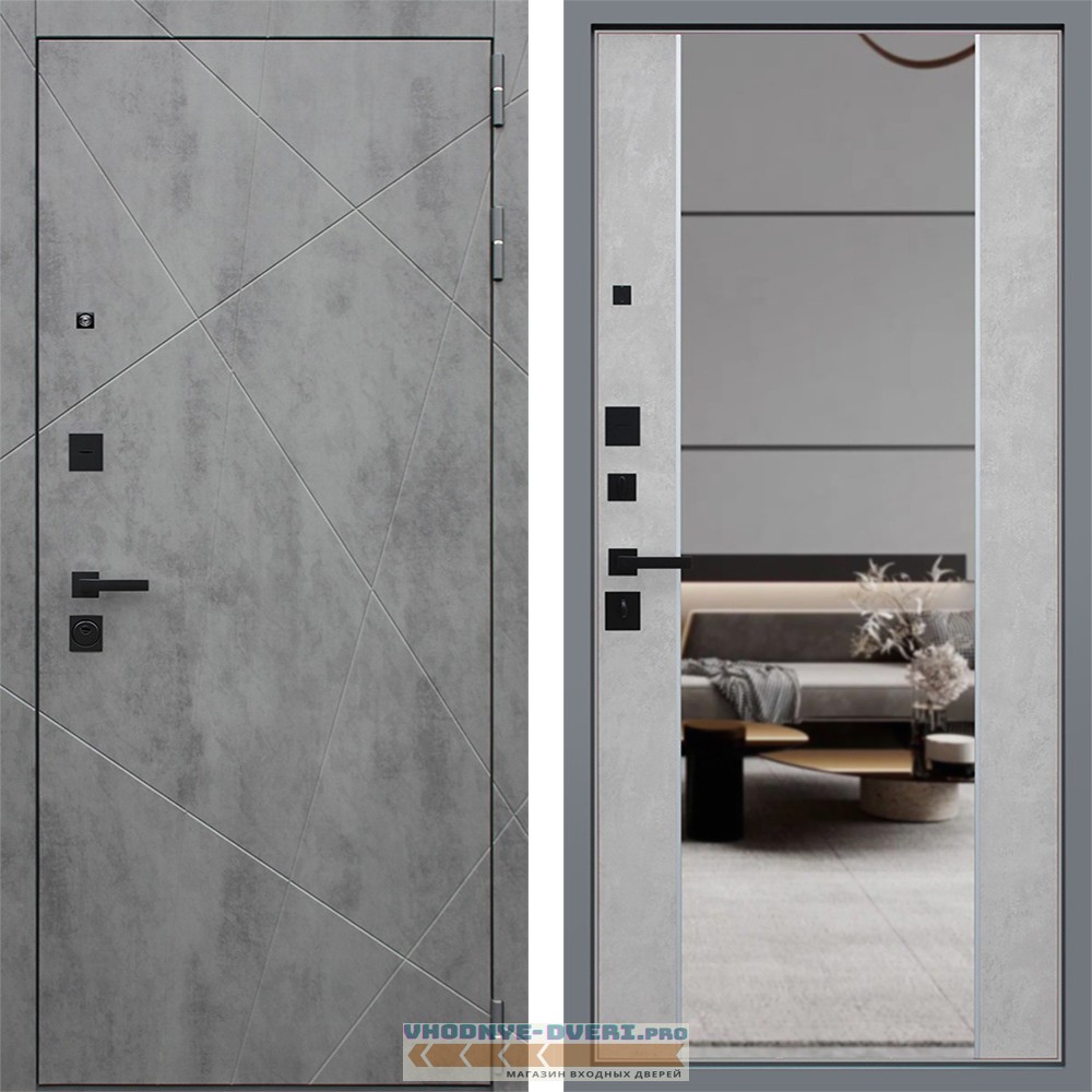 Входная металлическая Дверь АСД "Дуэт Б" с зеркалом