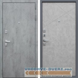 Входная металлическая Дверь АСД Дуэт Б / Бетон Светлый 1.5 мм
