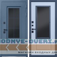 Уличная стальная дверь Терморазрыв 3К «Эльбрус с окном и английской решеткой»