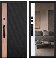Стальная дверь "Фрегат" с зеркалом (биометрический замок Smart lock DZ 888)