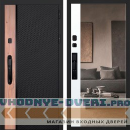 Стальная дверь "Фрегат" с зеркалом (биометрический замок Smart lock DZ 888)