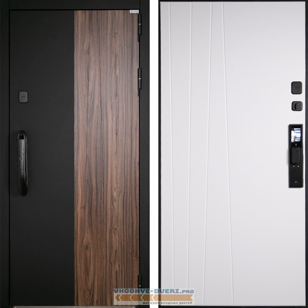 Стальная дверь "Инь-Янь" (биометрический замок Smart lock DZ 888)