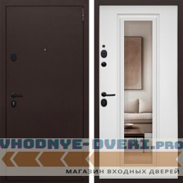 Стальная дверь "Комфорт" с зеркалом (адаптивная замковая часть)