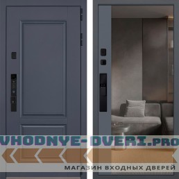 Стальная дверь "Ledo" с зеркалом графит (биометрический замок Smart lock К06) Стальная дверь "Ledo" с зеркалом графит (биометрический замок Smart lock К06)