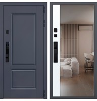 Стальная дверь "Ledo" с зеркалом (биометрический замок Smart lock Y23)