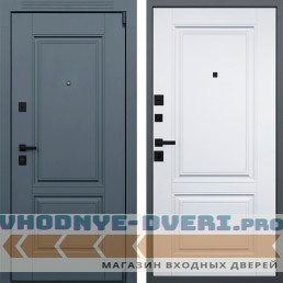 Стальная входная дверь АСД "Гермес Неоклассика" белый матовый