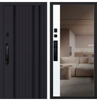 Стальная дверь "Solana" с зеркалом (биометрический замок Smart lock DZ 888)