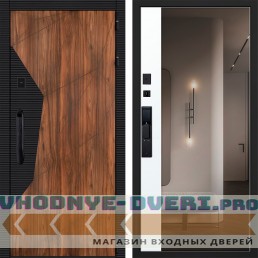 Стальная дверь "Сапсан" с зеркалом (биометрический замок Smart lock DZ 888)