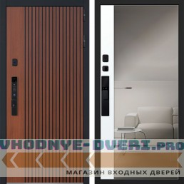 Стальная дверь "Velvet" с зеркалом (биометрический замок Smart lock К06)