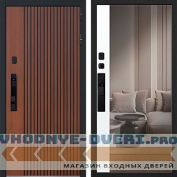 Стальная дверь "Velvet" с зеркалом (биометрический замок Smart lock Y23)