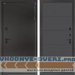 Входная дверь BN-10 Тепло плюс ФЛ-649 Графит софт